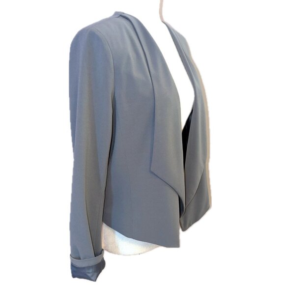 Banana Republic | Blazer Open Drape Front Flyaway Soft Blazer in Gray | Size 6 - Picture 3 of 12